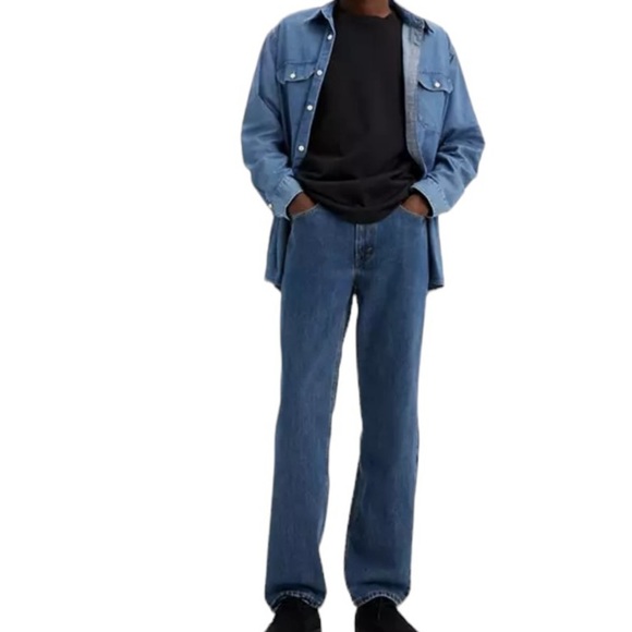 Levi’s 505 Regular Leg Straight Fit Jeans in Light Blue Size 36/30 - Picture 2 of 10